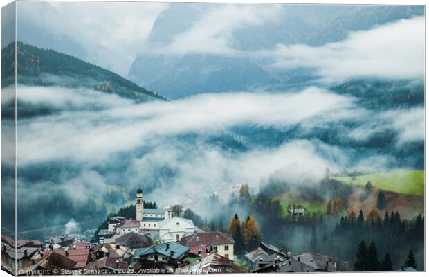 Misty Dolomites Canvas Print by Slawek Staszczuk