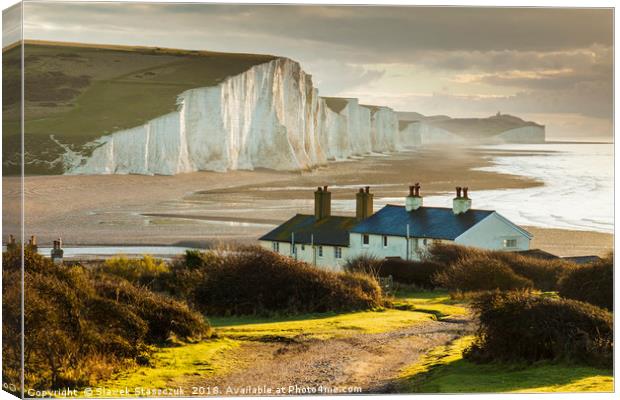 Coastguard Cottages Canvas Print by Slawek Staszczuk