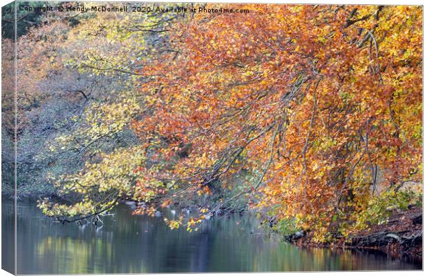 Autumn reflections, Yorkshire Dales National Park, Canvas Print by Wendy McDonnell