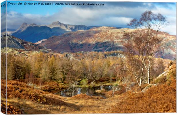 Autumn on Holme Fell, English Lake District Canvas Print by Wendy McDonnell