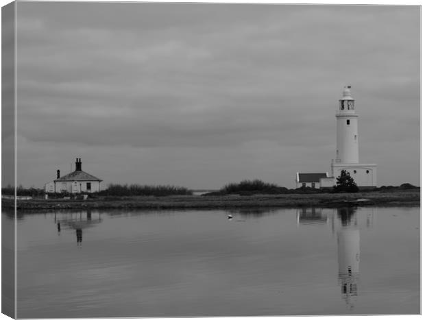 Hurst Point Lighthouse and Cottage in Spring Canvas Print by Rob Evans