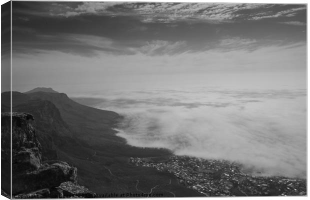 Looking down on Camp's Bay from Table Mountain Canvas Print by Rob Evans