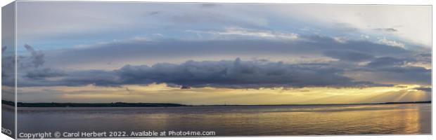 Sunset on the Humber Canvas Print by Carol Herbert