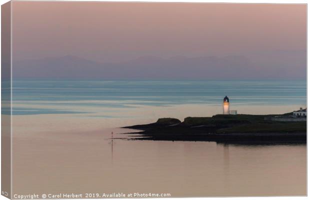 Arnish Point Lighhouse Canvas Print by Carol Herbert