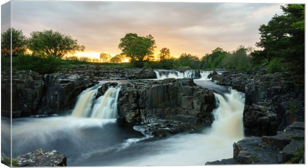 Sunset at Low Force Canvas Print by Arran Stobart