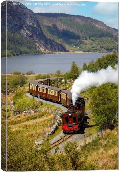 Double headed Garratts on the Welsh Highland Rly Canvas Print by David Thurlow