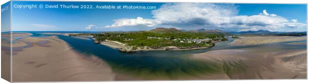 Idyllic beaches in north Wales Canvas Print by David Thurlow