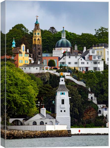 Beautiful Portmeirion in Snowdonia Canvas Print by David Thurlow
