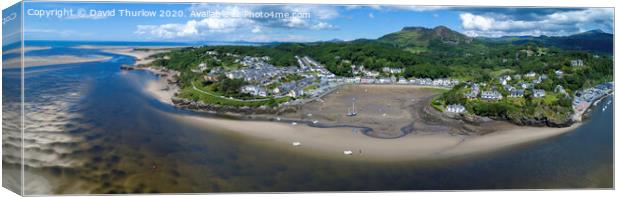 Borth y gest, patterns in the sand. Canvas Print by David Thurlow