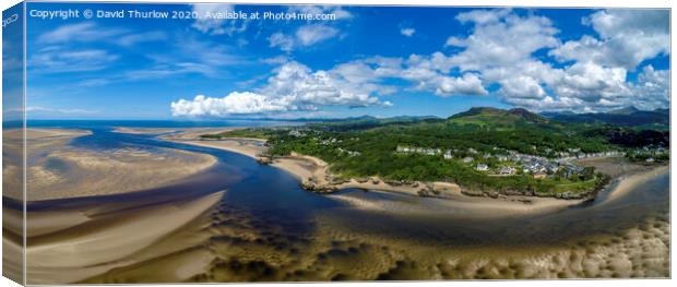 Patterns in the sand of the Glaslyn estuary Canvas Print by David Thurlow