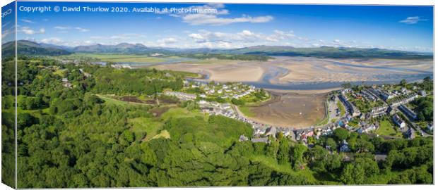 The idyllic harbour of Borth y Gest Canvas Print by David Thurlow