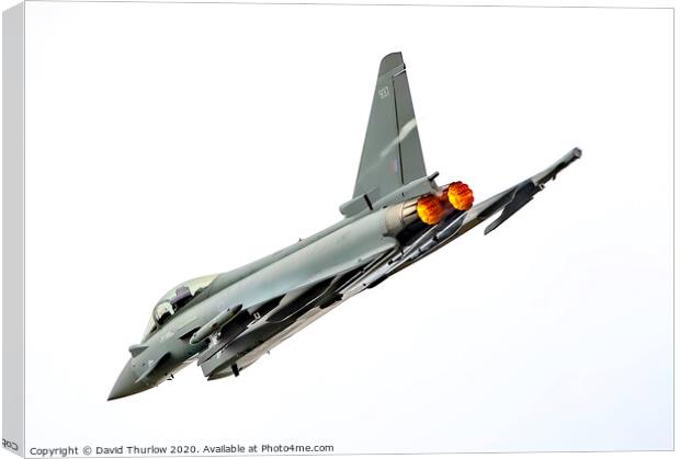 Royal Air Force Typhoon Fighter Jet Canvas Print by David Thurlow