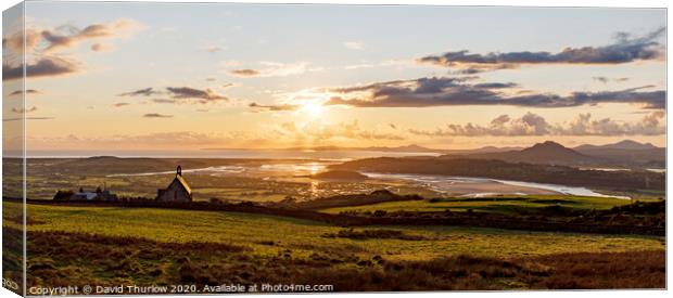 Summer Sunset Canvas Print by David Thurlow