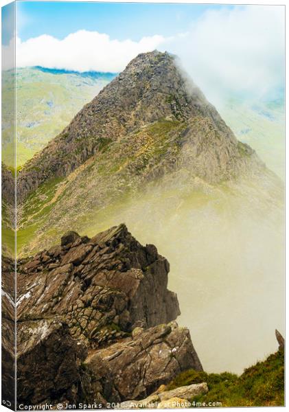 Tryfan from Bristly Ridge Canvas Print by Jon Sparks