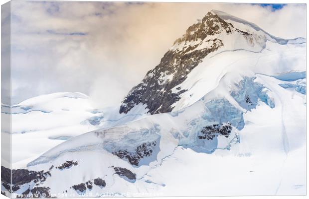 Rottalhorn from the Jungfraujoch Canvas Print by Jon Sparks
