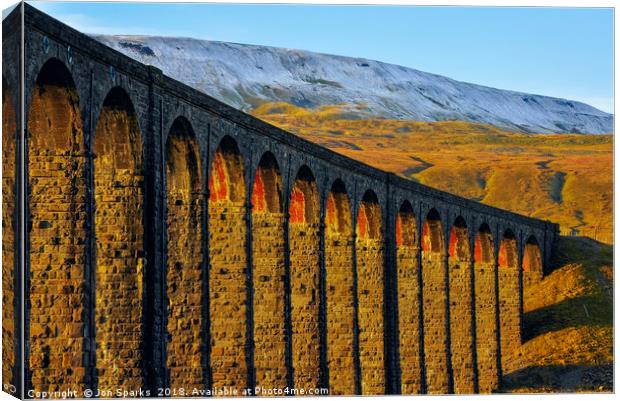 Ribblehead Viaduct and Whernside Canvas Print by Jon Sparks
