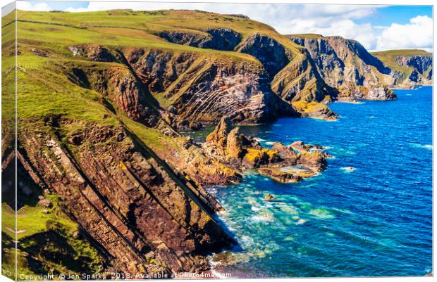 West from St Abb's Head Canvas Print by Jon Sparks