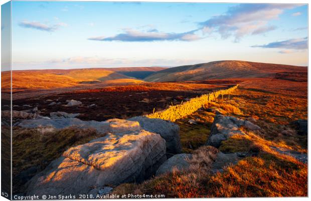 Whins Brow from Millers House Canvas Print by Jon Sparks