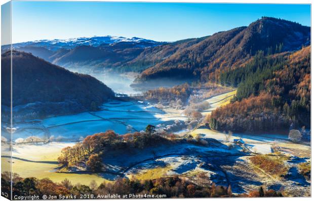 Thirlmere from High Rigg Canvas Print by Jon Sparks