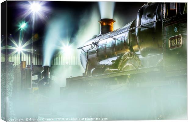 7812 Erlestoke Manor at night Canvas Print by Graham Chance