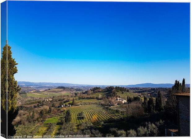 Tuscan sky Canvas Print by Ben Delves