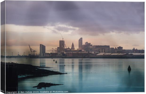 Liverpool Skyline Canvas Print by Ben Delves