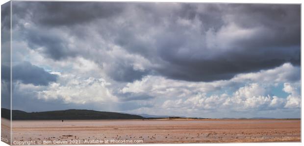 Heavy Clouds at West Kirby Shore Canvas Print by Ben Delves