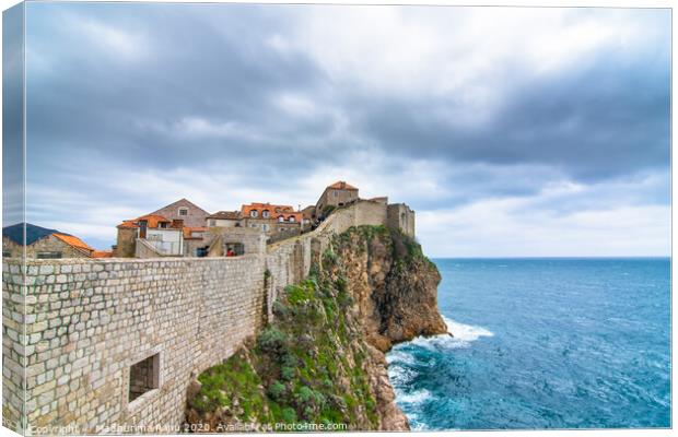 View from the old town city walls in Dubrovnik Canvas Print by Madhurima Ranu