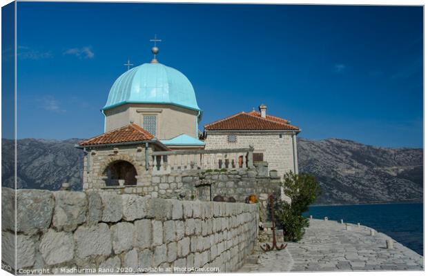 Our Lady of the rocks, Perast  Canvas Print by Madhurima Ranu