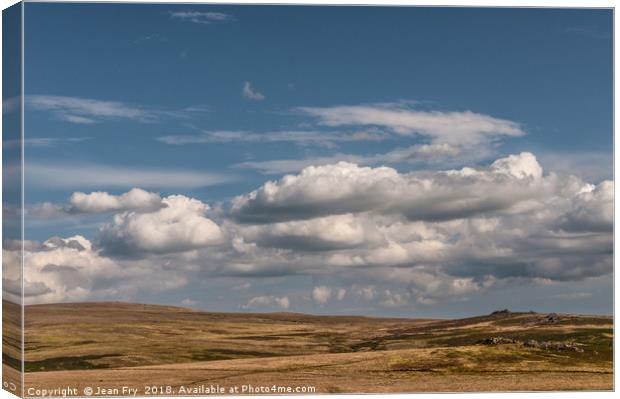 Big sky over Dartmoor Canvas Print by Jean Fry
