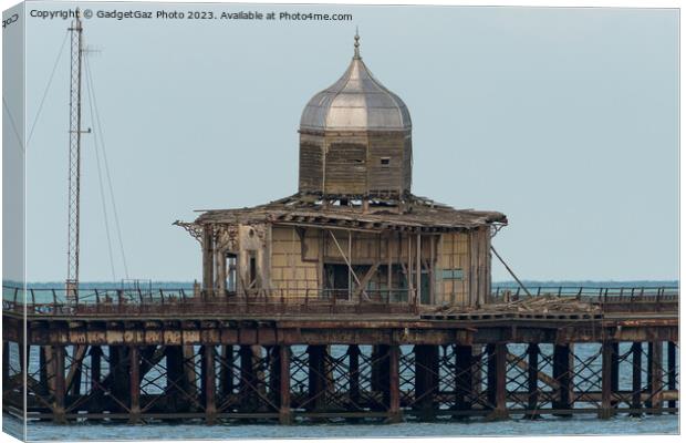 The abandoned Pier Head at Herne Bay. Canvas Print by GadgetGaz Photo