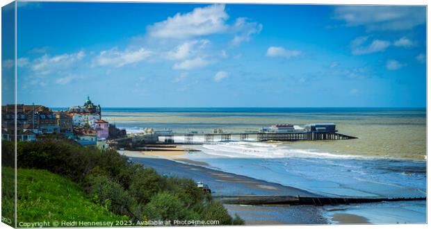 Tranquil view of Cromer from above Canvas Print by Heidi Hennessey