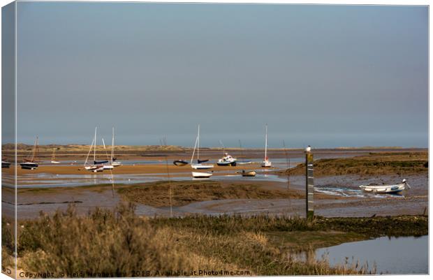 Tranquil Seascape at Brancaster Harbour Canvas Print by Heidi Hennessey