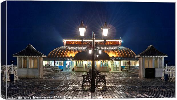 A Winter Wonderland on Victorian Cromer Pier Canvas Print by Heidi Hennessey