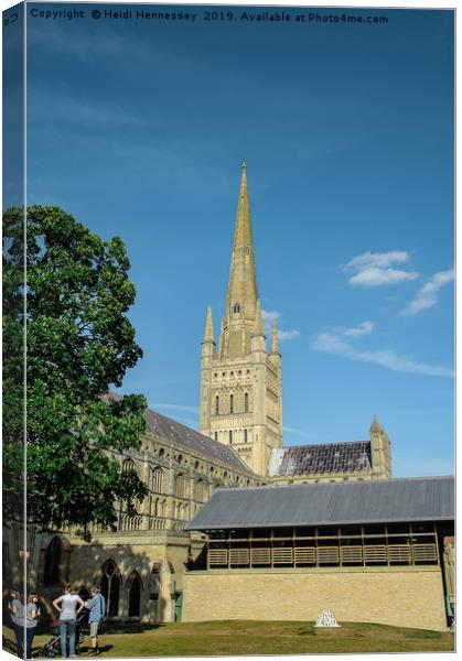 The Majestic Norwich Anglican Cathedral Canvas Print by Heidi Hennessey