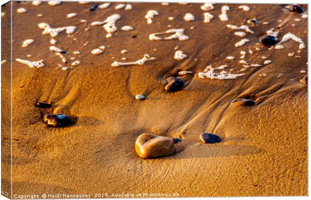 Love in the Sand Canvas Print by Heidi Hennessey