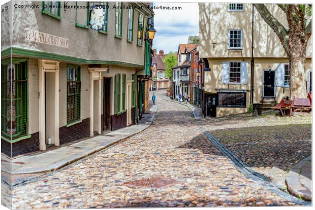 Norwich's Historic Elm Hill Canvas Print by Heidi Hennessey