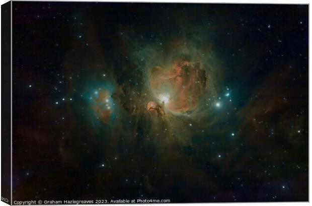 The Great Orion Nebula Canvas Print by Graham Hazlegreaves