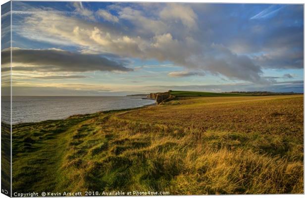The view towards Nash Point, South Wales Canvas Print by Kevin Arscott