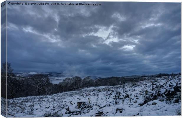 Cold winter afternoon, Brecon National Park, Wales Canvas Print by Kevin Arscott