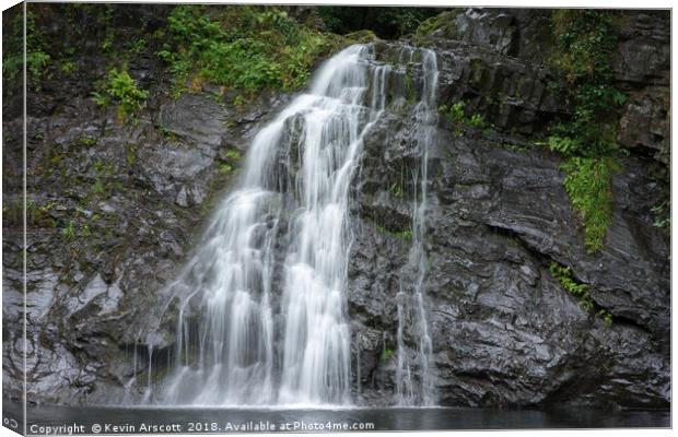 Waterfall, Snowdonia Canvas Print by Kevin Arscott