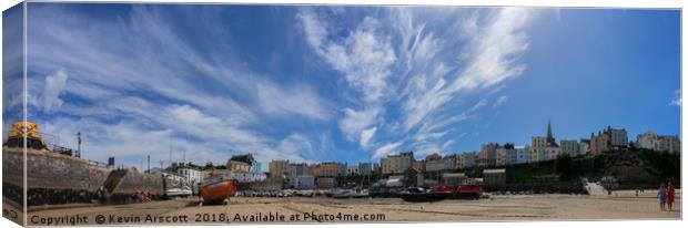 Tenby Harbour Canvas Print by Kevin Arscott