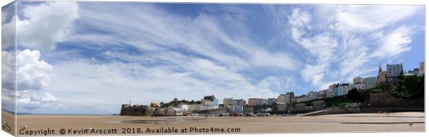 Tenby Panorama Canvas Print by Kevin Arscott