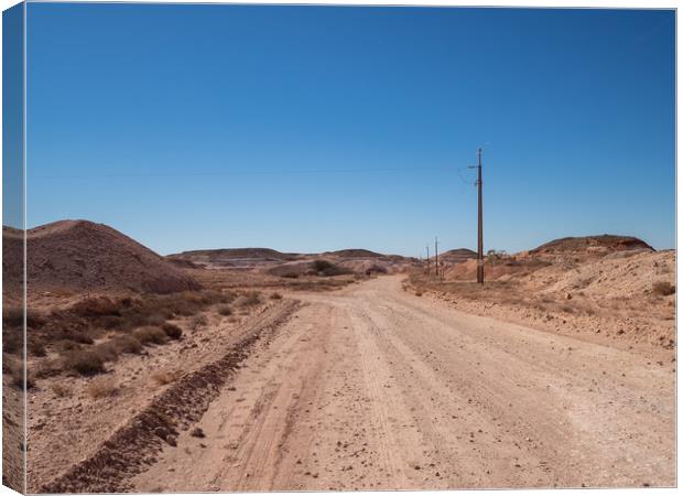  Empty Roads, Coober Pedy Canvas Print by Sophie Shoults