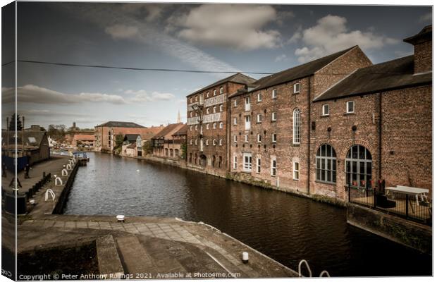 Trent Navigation Wharf Canvas Print by Peter Anthony Rollings