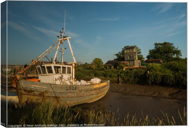 brancaster staithe Canvas Print by Peter Anthony Rollings