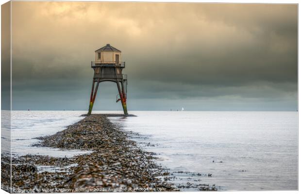 Dovercourt Low Lighthouse Canvas Print by Peter Anthony Rollings