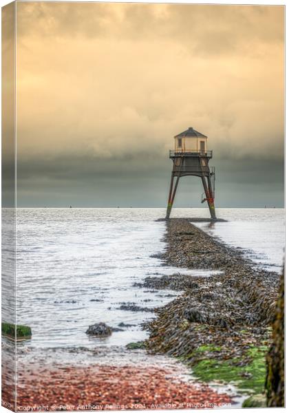 Dovercourt Low Lighthouse Canvas Print by Peter Anthony Rollings