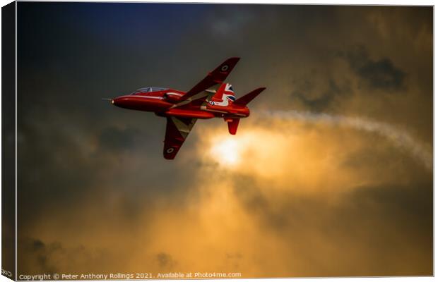 Red Arrow Canvas Print by Peter Anthony Rollings