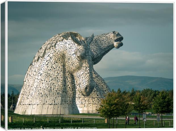 The Kelpies Canvas Print by Peter Anthony Rollings